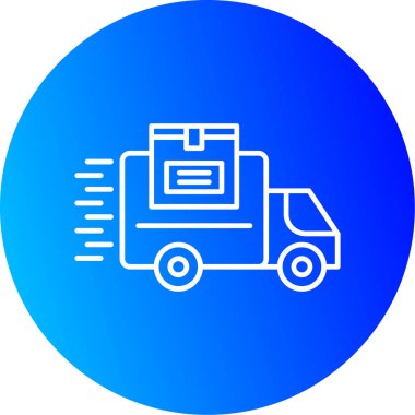 Web kullanımı için Taşıma Aracı Simgesi, Vektör İllüstrasyonu