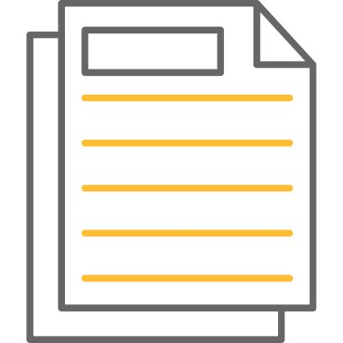 Web Kullanımı için Belge Simgesi, Vektör İllüstrasyonu