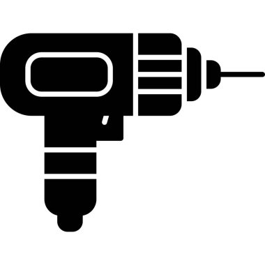 Web Kullanımı için Sondaj Makinesi Simgesi, Vektör İllüstrasyonu