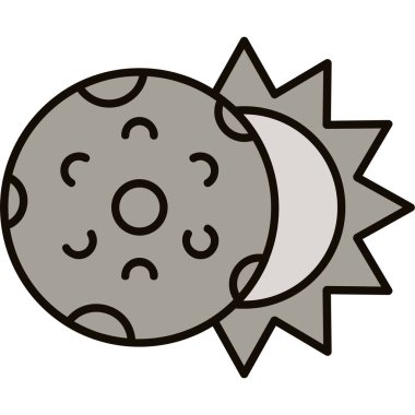 Web Kullanımı İçin Tutulma Simgesi, Vektör İllüstrasyonu