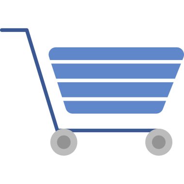 Alışveriş Arabası Simgesi, Web Kullanımı için Vektör İllüstrasyonu