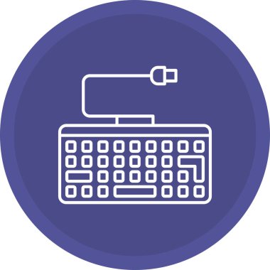 Web Kullanımı için Klavye Simgesi, Vektör İllüstrasyonu