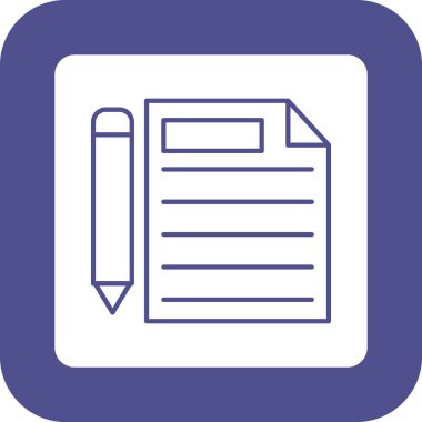 Web Kullanımı için Sözleşme Simgesi ve Vektör İllüstrasyonu