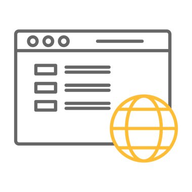 Web Kullanımı için Web Sayfası Simgesi, Vektör İllüstrasyonu