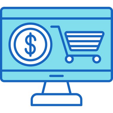 Web Kullanımı için Etrade Simgesi, Vektör İllüstrasyonu