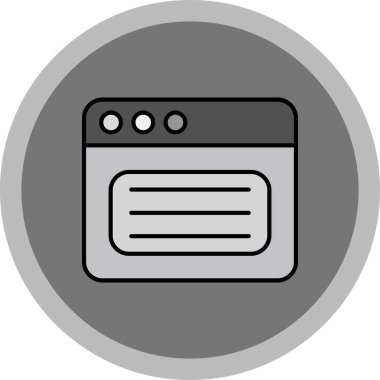 Web Tarayıcı Simgesi, Web Kullanımı için Vektör İllüstrasyonu