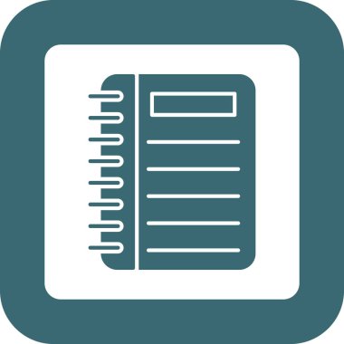 Web Kullanımı için Not Defteri Simgesi, Vektör İllüstrasyonu