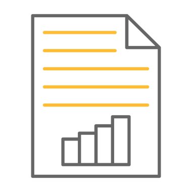 Web Kullanımı için Rapor Simgesi ve Vektör İllüstrasyonu