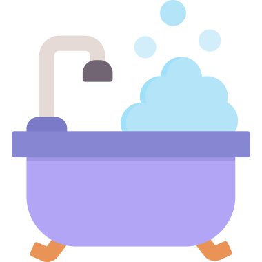 Web Kullanımı için Bath Simgesi, Vektör İllüstrasyonu