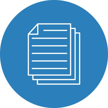 Web Kullanımı için Kağıt Simgesi, Vektör İllüstrasyonu