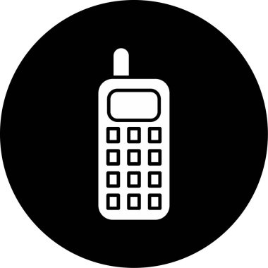 Web kullanımı için Cep Telefonu Simgesi, Vektör İllüstrasyonu