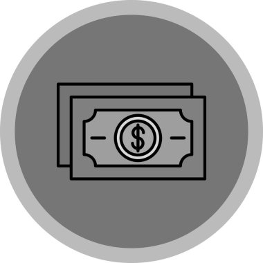 Web Kullanımı için Para Simgesi, Vektör İllüstrasyonu