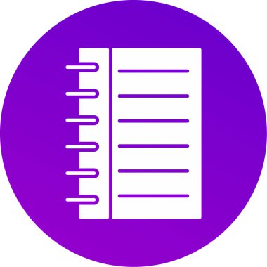 Web Kullanımı için Not Defteri Simgesi, Vektör İllüstrasyonu