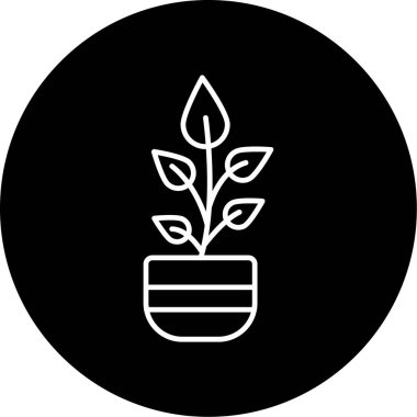 Web Kullanımı için Bitki Simgesi, Vektör İllüstrasyonu