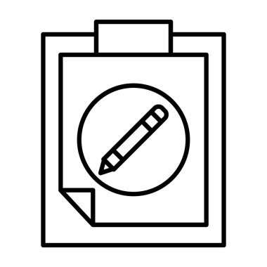 Notepad.svg Simgesi, Web Kullanımı için Vektör İllüstrasyonu