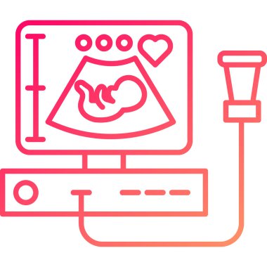 Web kullanımı için Ultrason Simgesi, Vektör İllüstrasyonu