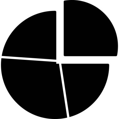 Web Kullanımı için Pasta Çizelgesi Simgesi, Vektör İllüstrasyonu