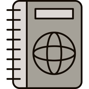 Web Kullanımı için Kitap Simgesi, Vektör İllüstrasyonu