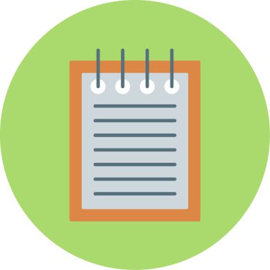 Web Kullanımı için Not Simgesi, Vektör İllüstrasyonu