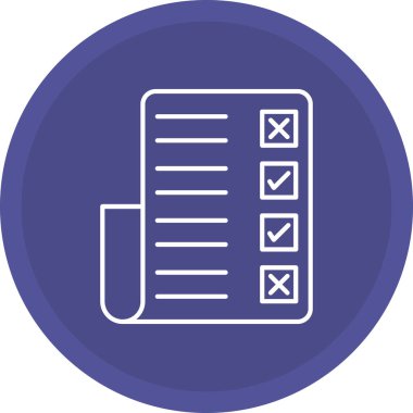 Web kullanımı için Kağıt Listesi Simgesi, Vektör İllüstrasyonu