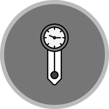 Web Kullanımı için Duvar Saati Simgesi, Vektör İllüstrasyonu