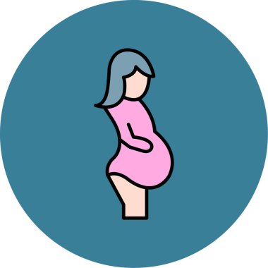 Web Kullanımı için Hamilelik Simgesi, Vektör İllüstrasyonu