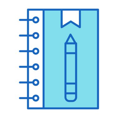 Web Kullanımı için Not Defteri Simgesi, Vektör İllüstrasyonu