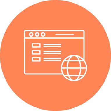 Web Kullanımı için Web Sayfası Simgesi, Vektör İllüstrasyonu