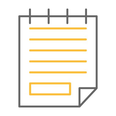 Web Kullanımı için Not Simgesi, Vektör İllüstrasyonu