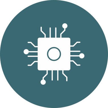 Çip Simgesi, Web Kullanımı için Vektör İllüstrasyonu