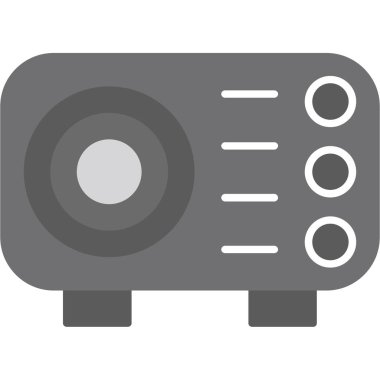 Web Kullanımı için Projektör Simgesi, Vektör İllüstrasyonu