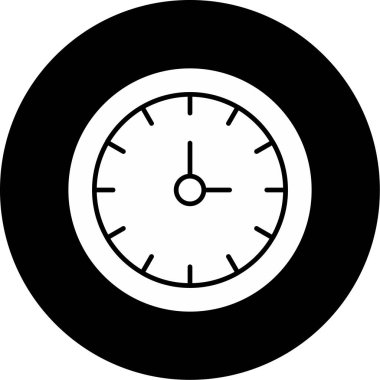 Web Kullanımı için Saat Simgesi, Vektör İllüstrasyonu