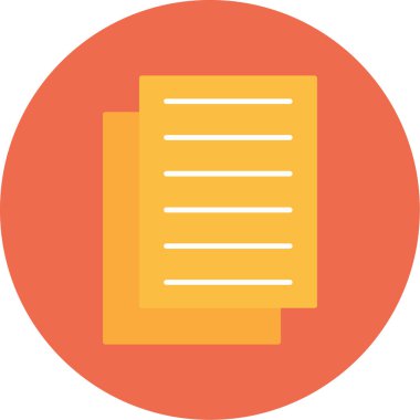 Web Kullanımı için Notlar Simgesi, Vektör İllüstrasyonu