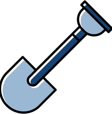 Kürek Simgesi, Web Kullanımı için Vektör İllüstrasyonu