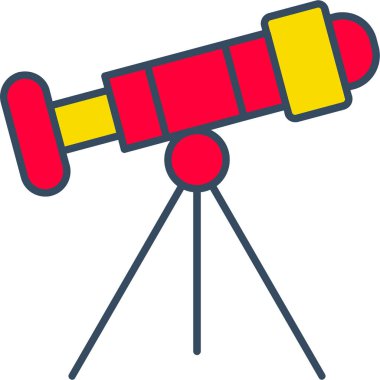 Web Kullanımı için Teleskop Simgesi, Vektör İllüstrasyonu