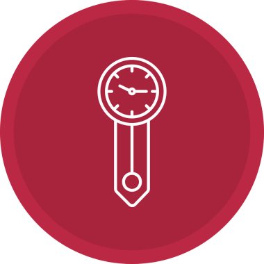 Web Kullanımı için Duvar Saati Simgesi, Vektör İllüstrasyonu