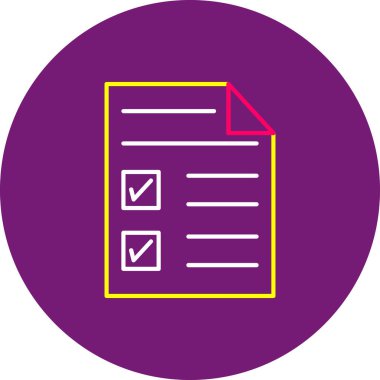 Web Kullanımı için Kontrol Listesi Simgesi, Vektör İllüstrasyonu