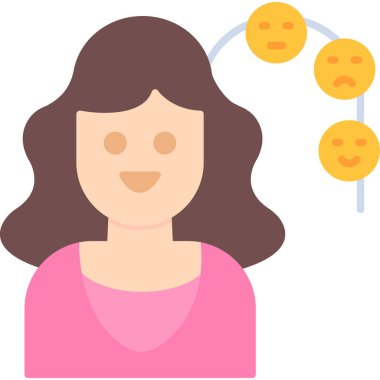 Web kullanımı için Ruh hali Değişkeni Simgesi, Vektör İllüstrasyonu