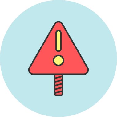 Web kullanımı için Uyarı İşareti Simgesi, Vektör İllüstrasyonu