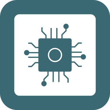 Çip Simgesi, Web Kullanımı için Vektör İllüstrasyonu