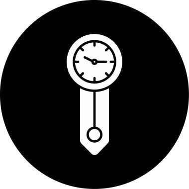 Web Kullanımı için Duvar Saati Simgesi, Vektör İllüstrasyonu