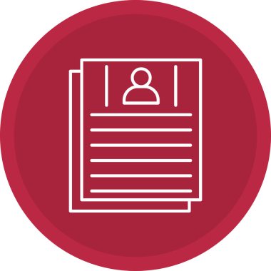 Web Kullanımı için CV Simgesi, Vektör İllüstrasyonu