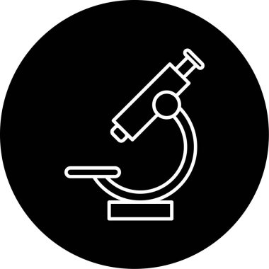 Web Kullanımı için Mikroskop Simgesi, Vektör İllüstrasyonu