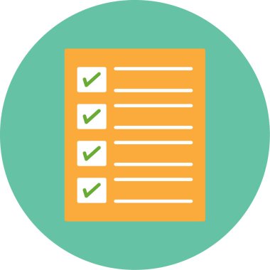 Web Kullanımı için Kontrol Listesi Simgesi, Vektör İllüstrasyonu