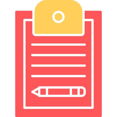 Web Kullanımı için Not Defteri Simgesi, Vektör İllüstrasyonu