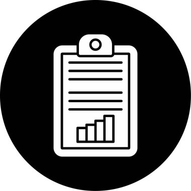 Web Kullanımı için Rapor Simgesi ve Vektör İllüstrasyonu