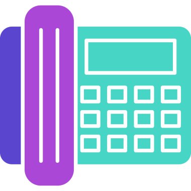 Web Kullanımı için Telefon Simgesi, Vektör İllüstrasyonu