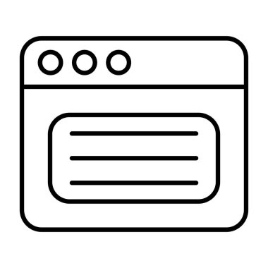 Web Tarayıcı Simgesi, Web Kullanımı için Vektör İllüstrasyonu