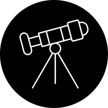 Web Kullanımı için Teleskop Simgesi, Vektör İllüstrasyonu