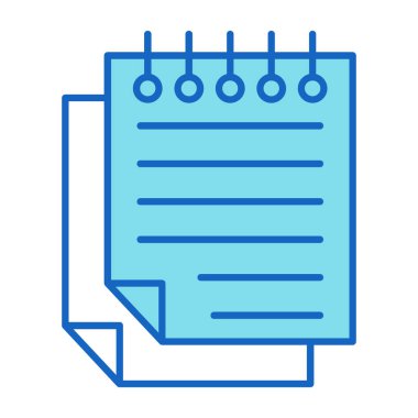 Web Kullanımı için Yapışkan Notlar Simgesi, Vektör İllüstrasyonu